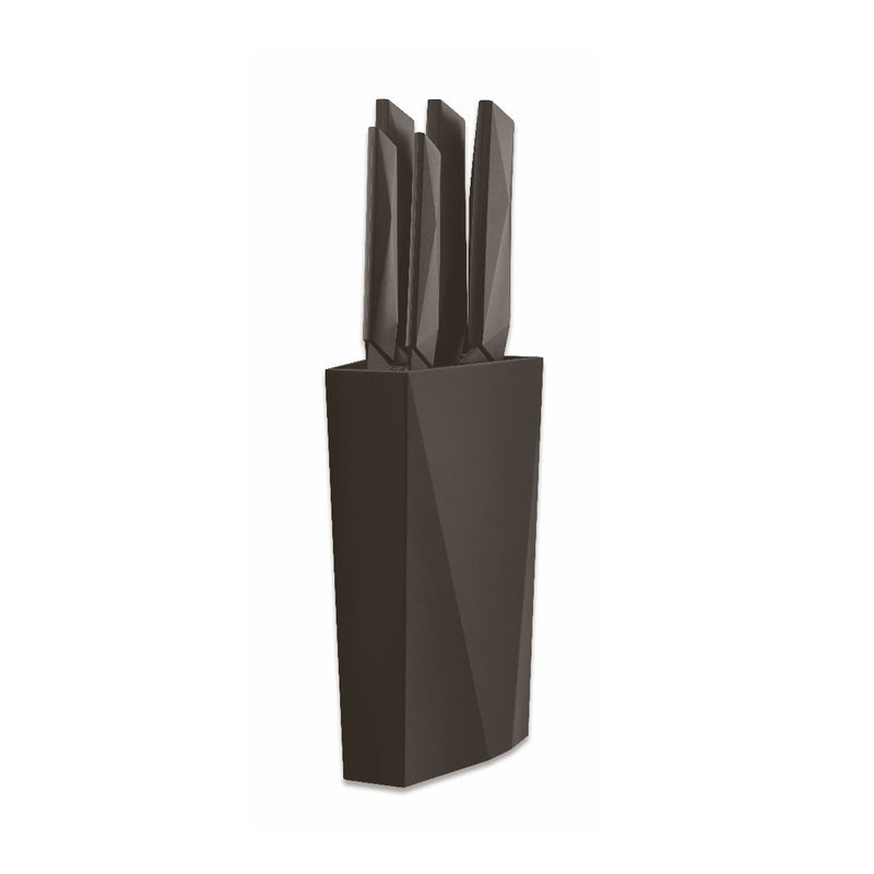 Furtif Frenc Knife Set in its Block on White Background