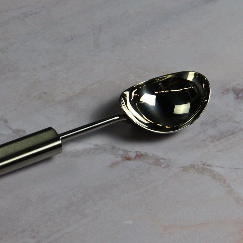 Cristel Ice Cream Spoon Zoomed on Marble