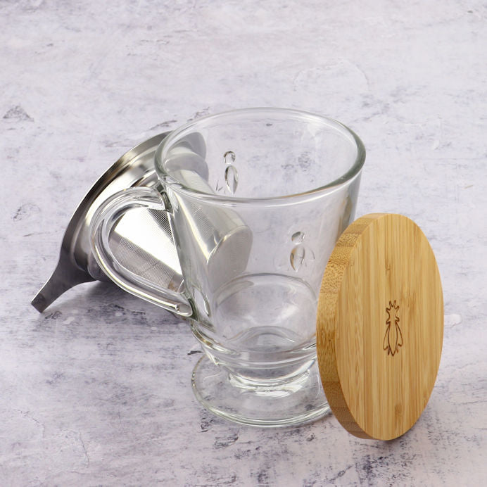 Set La Rochère Tea Mug + Infuser and its solid wood lid