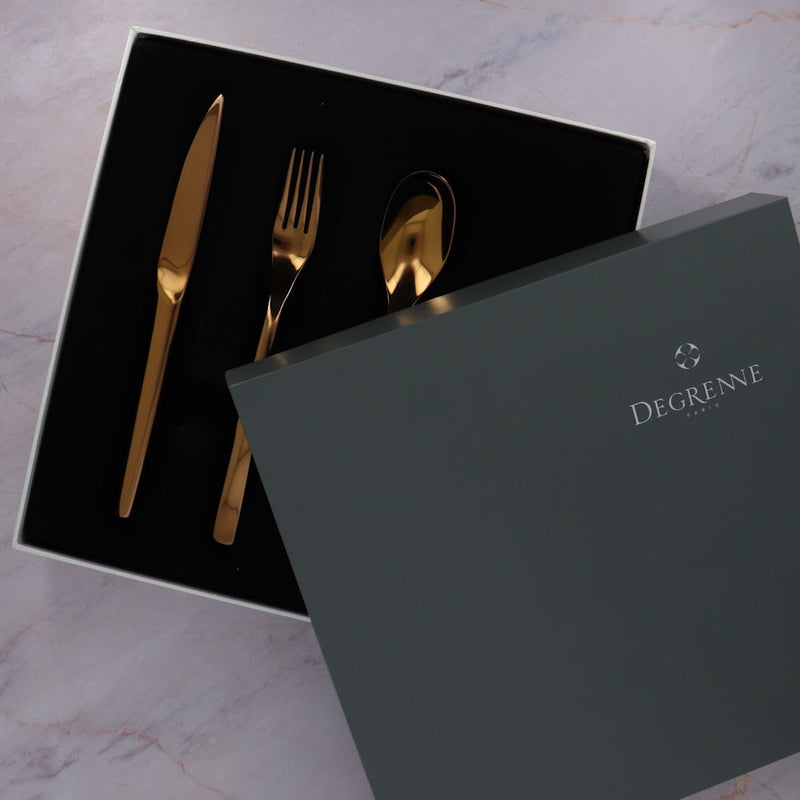 Degrenne knife fork and spoon in there presentation box